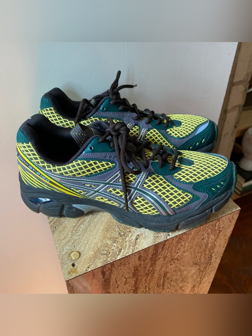 ASICS Women’s Athletic Running Shoes Teal Yellow Black